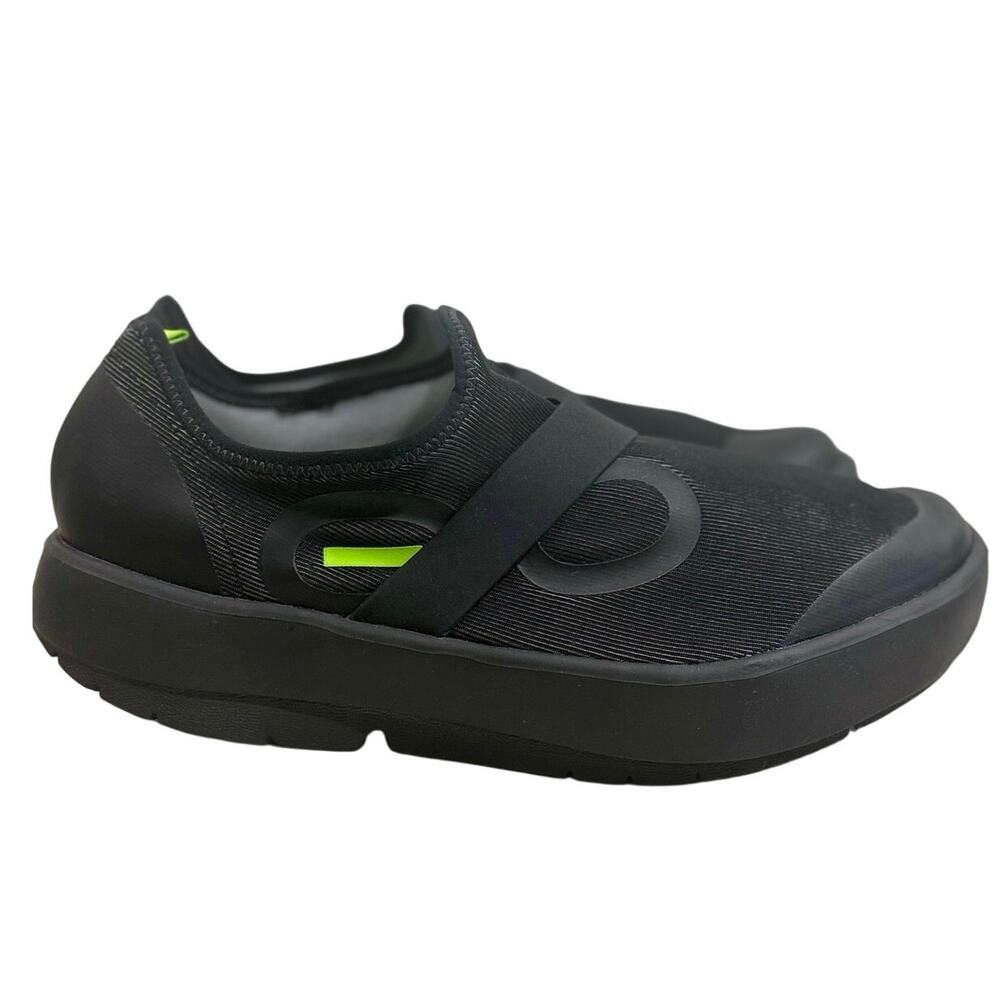 OOFOS OOmg Recovery Shoes Men’s 9 Black Mesh Slip-On Comfort Walking EU 42